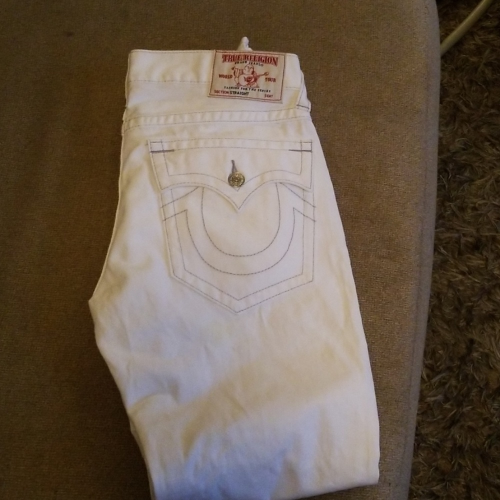 MEN WHITE TRUE RELIGION  NEW 33 Inseam